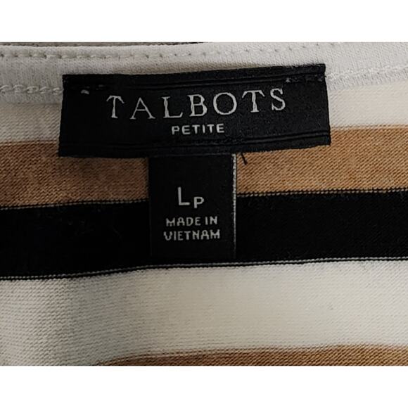 Talbots Petite LP 2PC Cardigan Sweater/ Free Top Black/ Brown - Picture 14 of 14